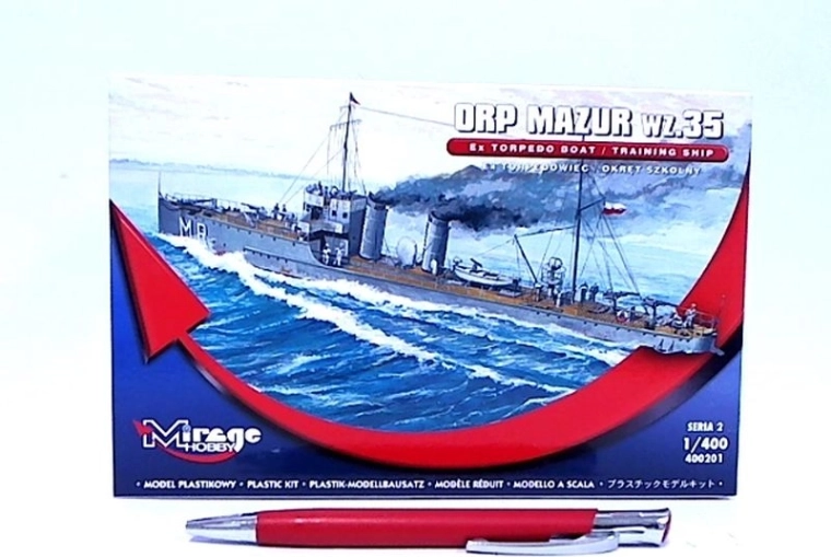 Schiffsmodellbausatz ORP Mazur (Schulschiff) Mirage
