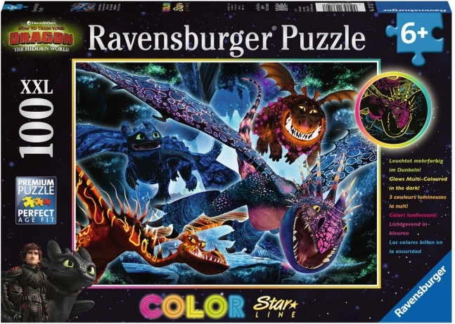 Leuchtendes Puzzle Drachenzähmen leicht gemacht 3 XXL 100 Teile – Ravensburger