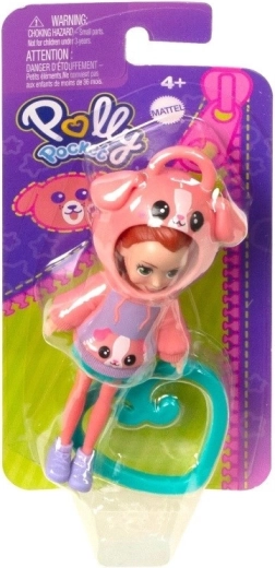Polly Pocket Figur und Anhänger – kleines Schweinchen