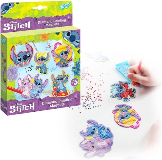 Stitch Diamantmalerei – Magnete für Kinder