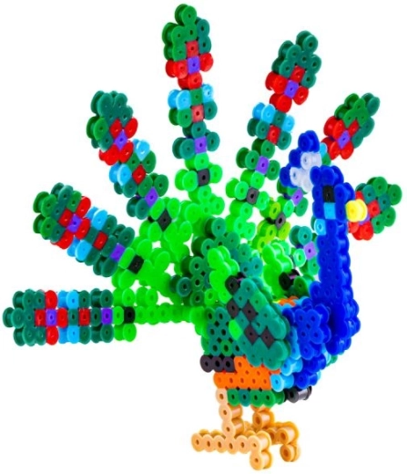 3D-Pfau aus Perlen
