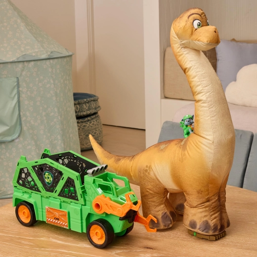 Riesiger Dinosaurier, der sich von selbst aufbläst