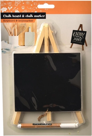 Stehende Kreidetafel im Holzrahmen 20 × 32 cm
