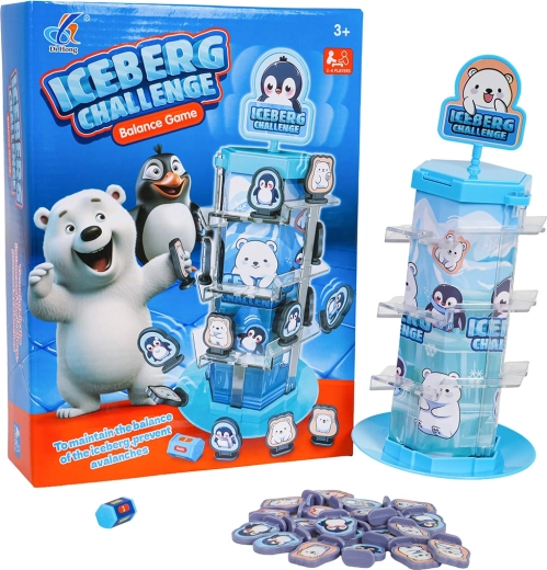 Balancierspiel für Kinder mit Bären und Pinguinen