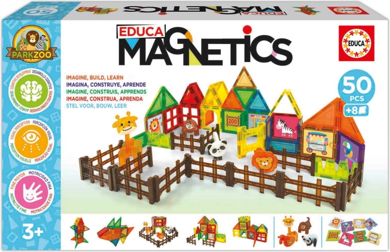 EDUCA Magnetics Zoo Park magnetisches Konstruktionsset mit 50 Teilen