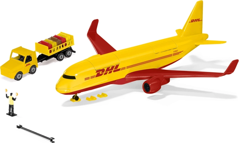Siku World DHL-Transportflugzeug mit Zubehör