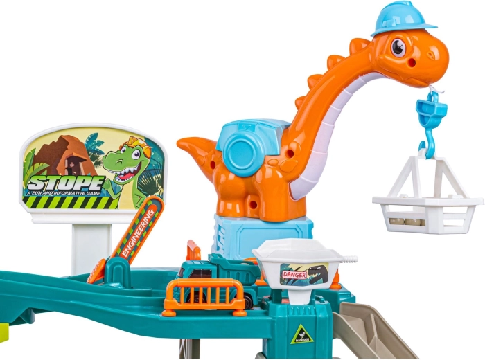 Dinosaurier-Kran und Kugelbahn
