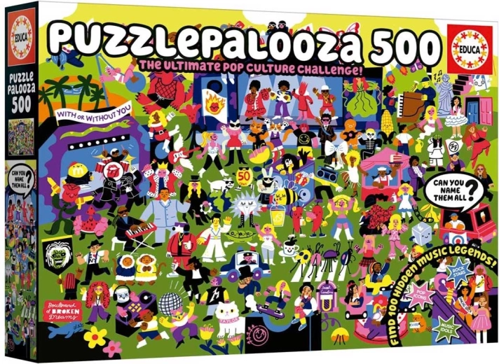 Educa Puzzle Puzzlepalooza 500 Teile – musikalische Such-Challenge
