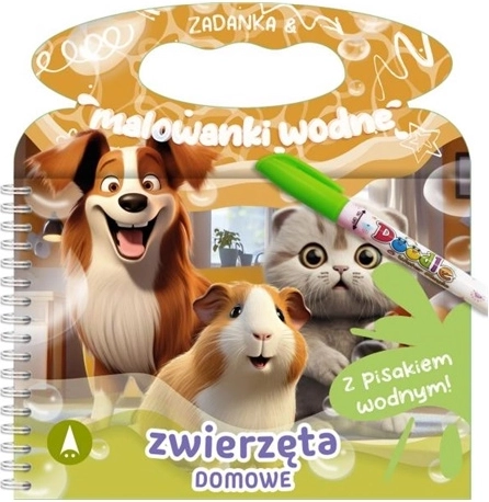Rätsel und Wasser-Malbilder – Haustiere