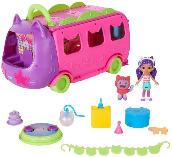 Aufklappbarer Partybus mit drehender Bühne