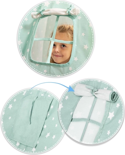 Fenster mit Rollo für Licht und Belüftung