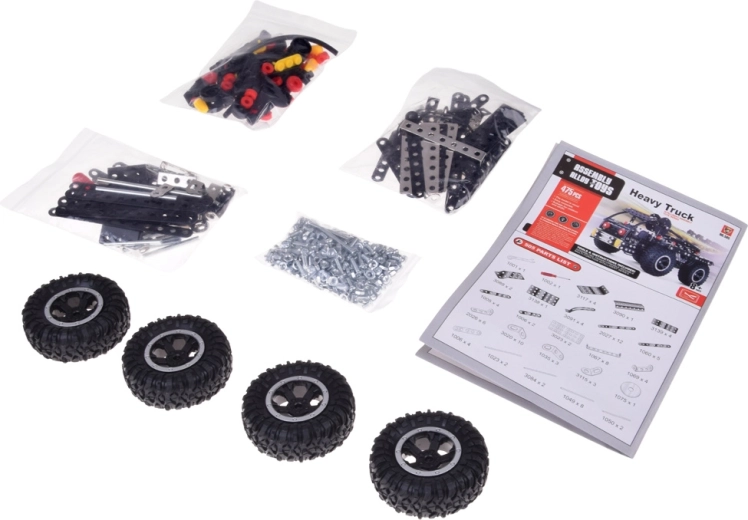 Komplettes Set aus Teilen und Werkzeug