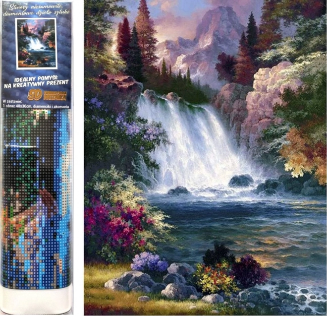Diamant-Malset – Wasserfall in der Landschaft