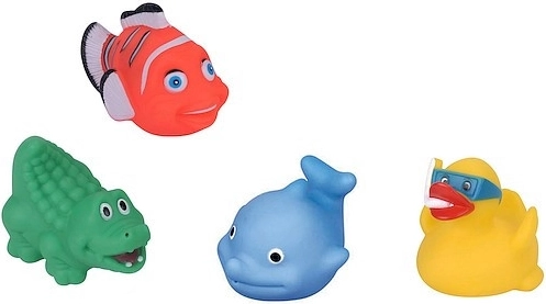 Set aus Gummiquietsch-Badespielzeugen – 4 Stk.