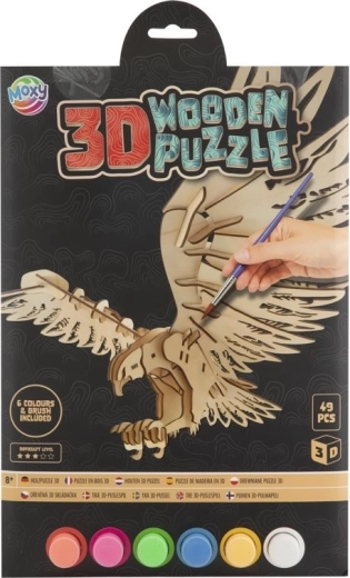 MOXY Holz-3D-Malpuzzle – Adler