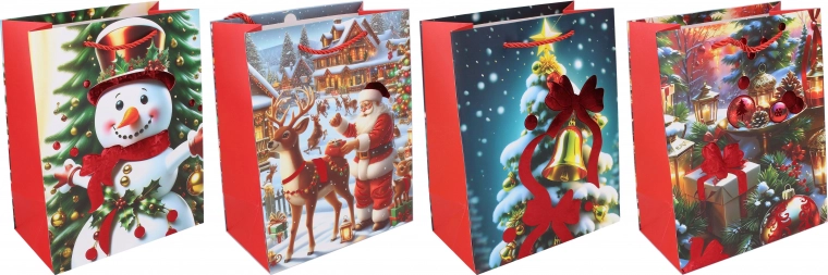 Geschenktasche L 32 × 41,5 × 12 cm Weihnachten