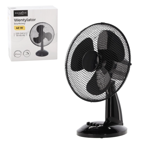 Tischventilator 40 W schwarz