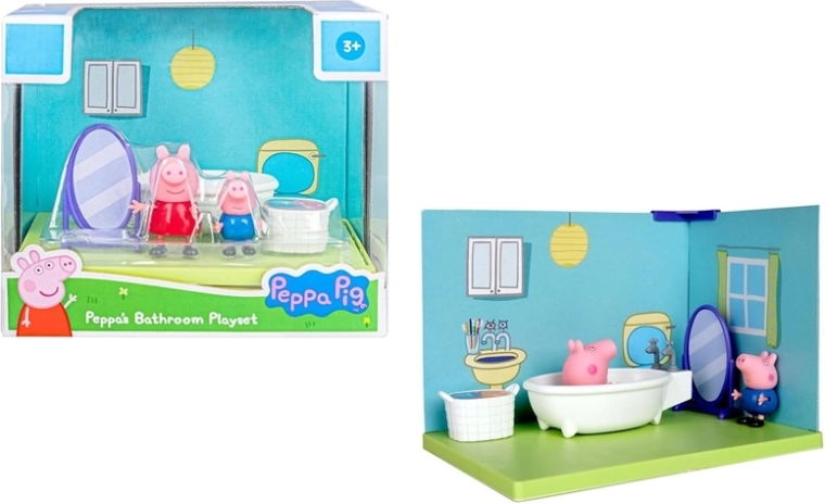 Peppa Pig Badezimmer-Set mit 2 Figuren