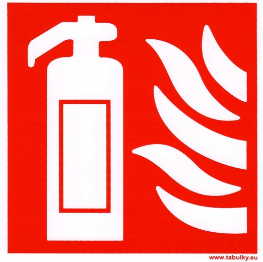 Photolumineszente Tafel – Symbol Feuerlöscher 148 × 148 mm