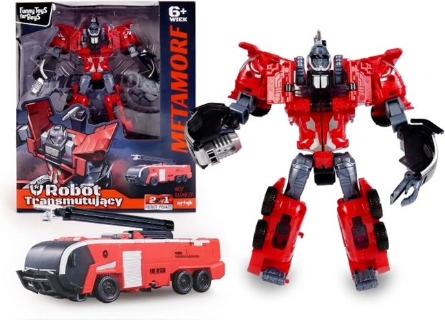 Feuerwehrauto und Roboter