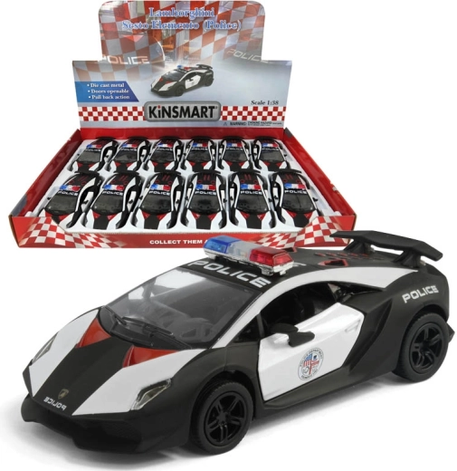 Metallmodellauto Lamborghini Sesto Elemento Police 1:38