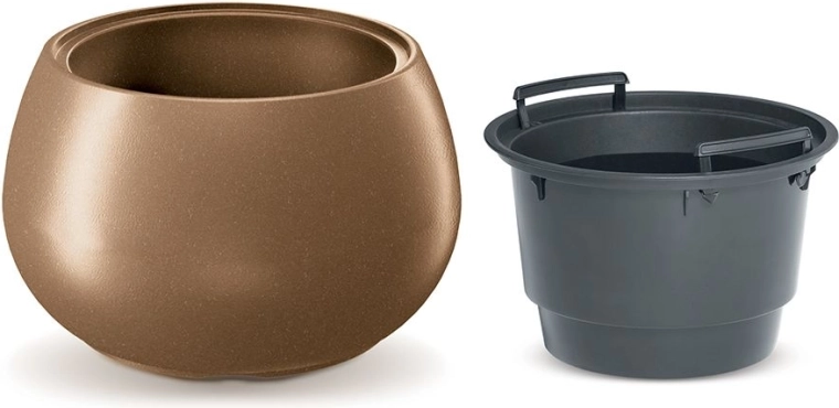 Blumentopf mit Einsatz HEOS Eco Wood 37 cm – Naturo ECO