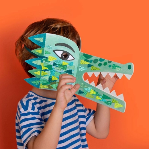 Londji Maske mit Stickern Be Wild! Krokodil