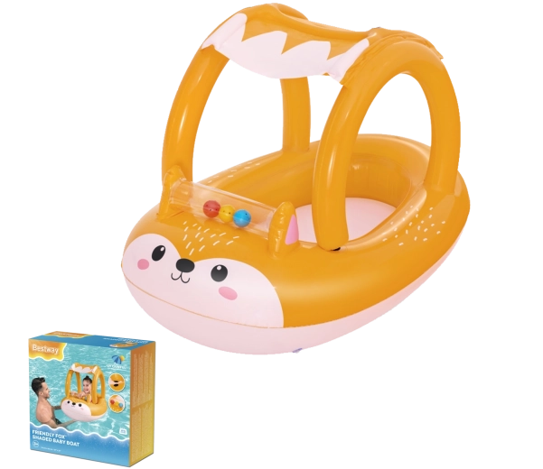 Bestway Friendly Fox aufblasbares Kinderboot mit Sonnendach