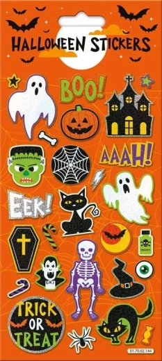 Halloween-Aufkleber orange