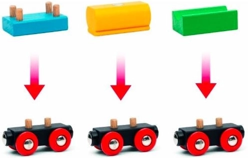 Bunte Waggons zur Förderung der Motorik