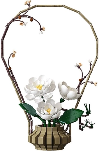 CaDA Winterblumenstrauß aus Bausteinen im Maßstab 1:1
