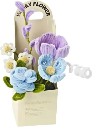 Kreatives DIY-Set zum Basteln eines Blumenstraußes für Kinder