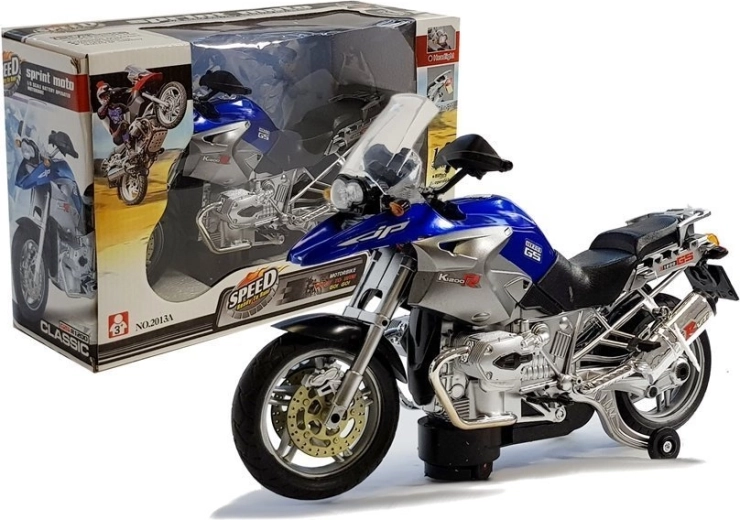 Batteriebetriebenes Kinder-Motorrad mit Licht und Musik – blau