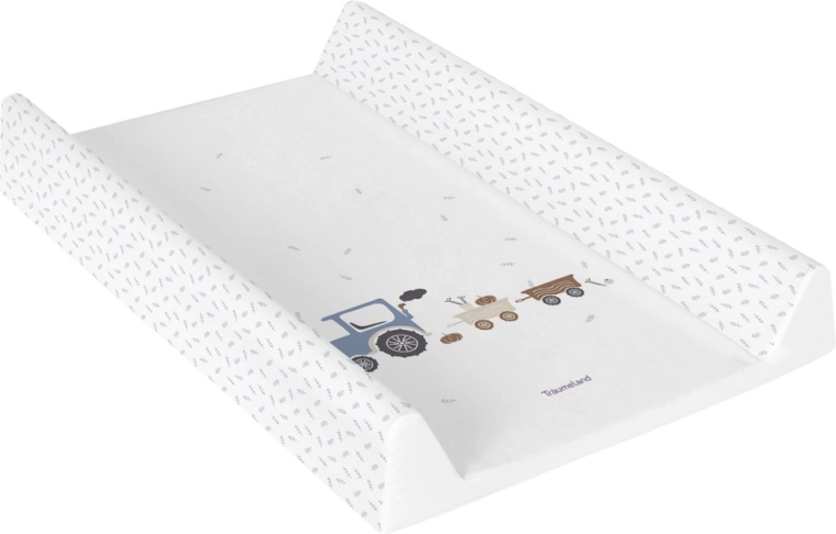 Träumeland Wickelauflage Little Farm blau 50 × 70 cm