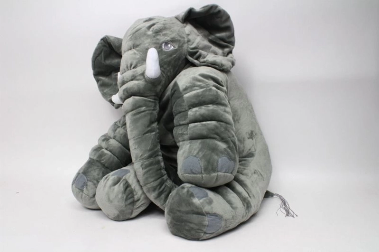 Plüschelefant sitzend grau 55 cm