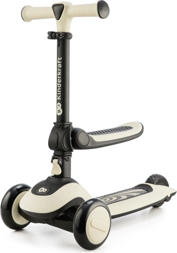 Kinderkraft Laufrad und Dreirad-Roller 2-in-1 Halley, Beige