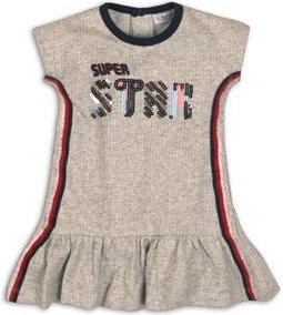Dirkje Kinderkleid sporty superstar grau