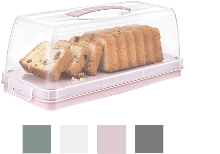 Rechteckige Tortentransportbox Hobby Life Elegant mit Deckel und Griff