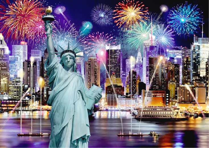 Beeindruckendes Motiv des nächtlichen New Yorks