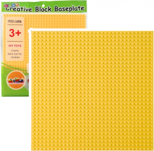Bauplatte für Bausteine Gelb 25,5x25,5 cm