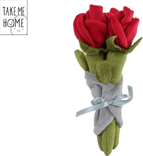 Strauß aus plüschigen roten Rosen Take Me Home 22 cm