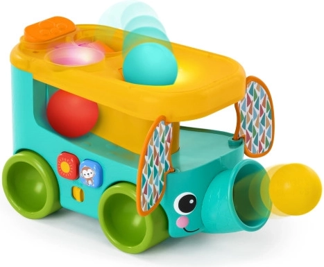 Einlege-Spielzeugauto mit Bällen Pop & Roll Safari Bus von Bright Starts