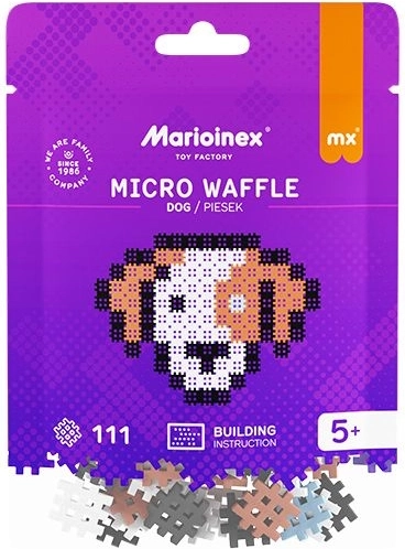 Marioinex Micro Waffle Bausteine – Hund (111 Stk.)