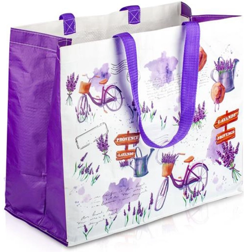Einkaufstasche mit Lavendelmotiv 43 × 37 × 21,5 cm
