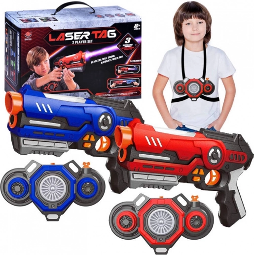 Lasertag-Set für 2 Spieler mit Westen und Lichteffekten – CZ/NI