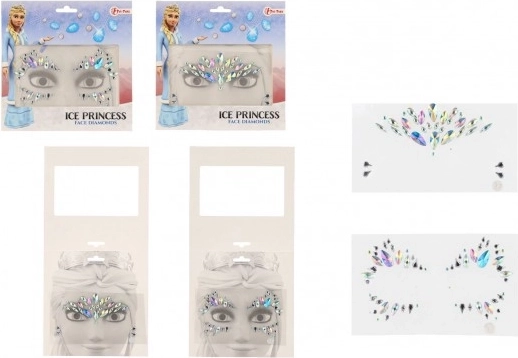 Gesichtsdiamanten Eiskönigin – selbstklebende Gesichtsschmucksteine