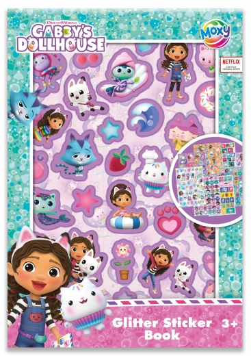 Glitzernde Aufkleber Gabbys magisches Puppenhaus A5, 8 Bögen