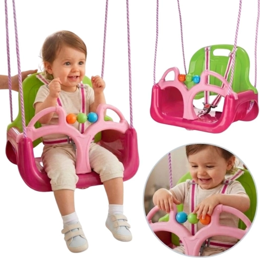 Kinder-Schaukel 3-in-1 Woopie, rosa