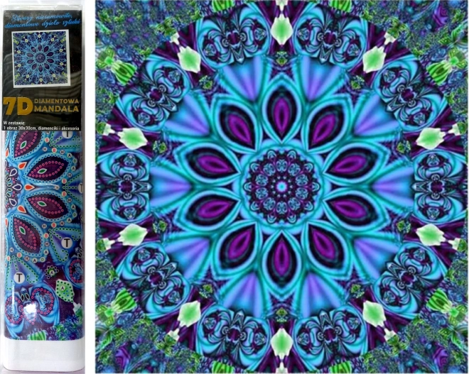 Diamantmalerei 7D Magische Mandala 30 × 30 cm