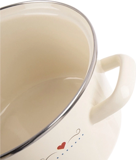 Robuste Emaille und Edelstahlrand